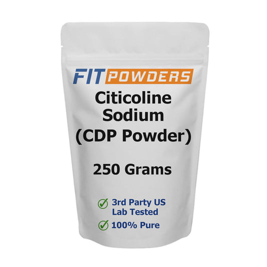 FitPowders Citicoline Powder 250g container with scoop