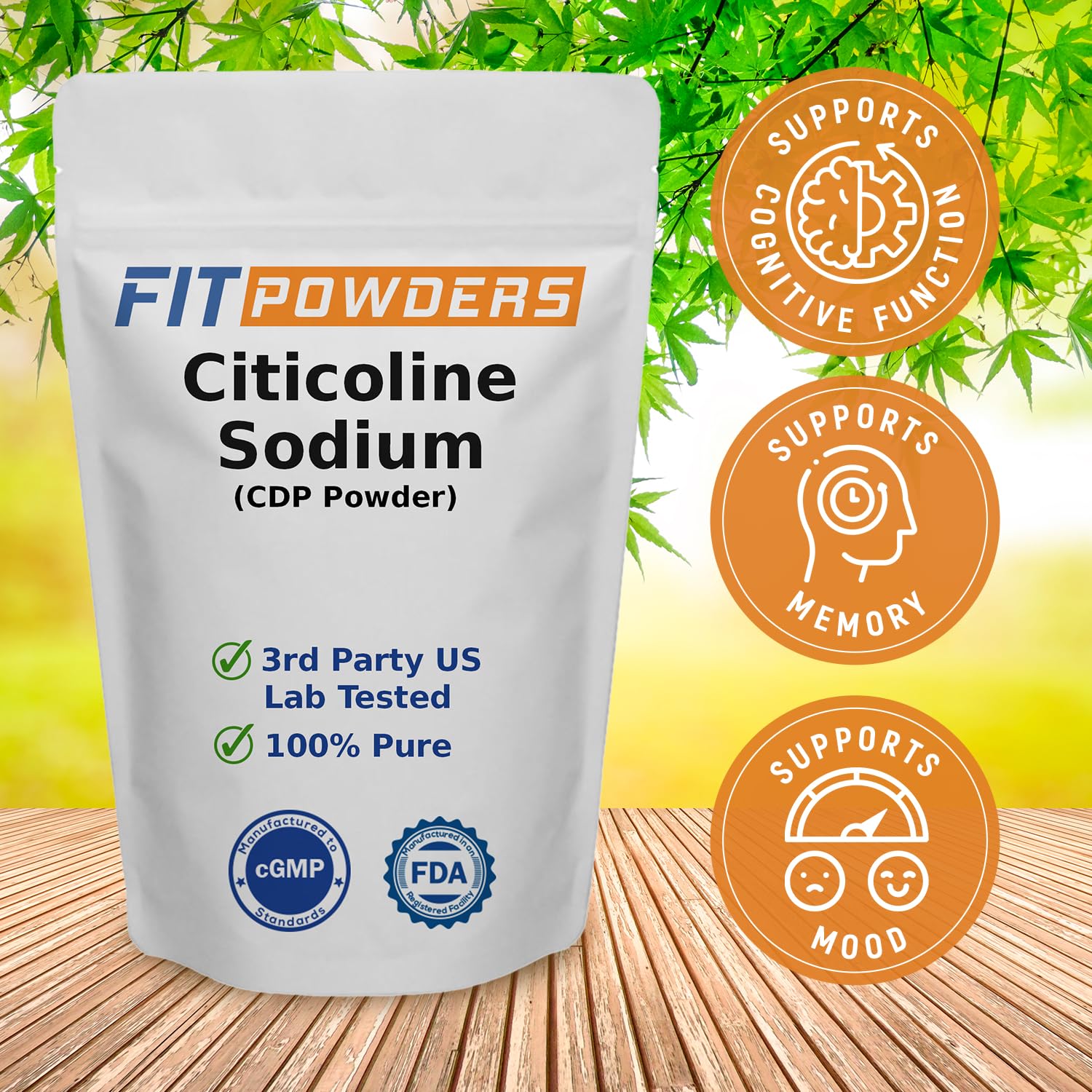 Citicoline bottle/packaging for FitPowders