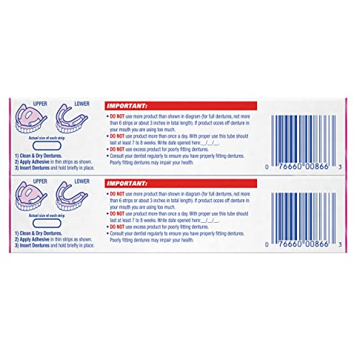 Suitable for full and partial dentures with Fixodent adhesive