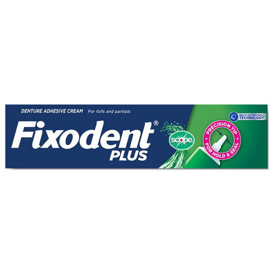 Fixodent Control Denture Adhesive Cream Plus Scope Flavor bottle