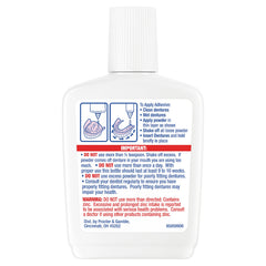 Denture adhesives and care products by Fixodent