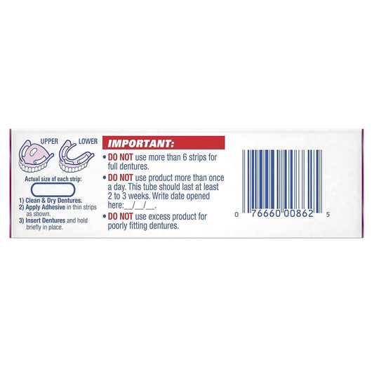 Two Fixodent Original 0.75 oz denture adhesive tubes