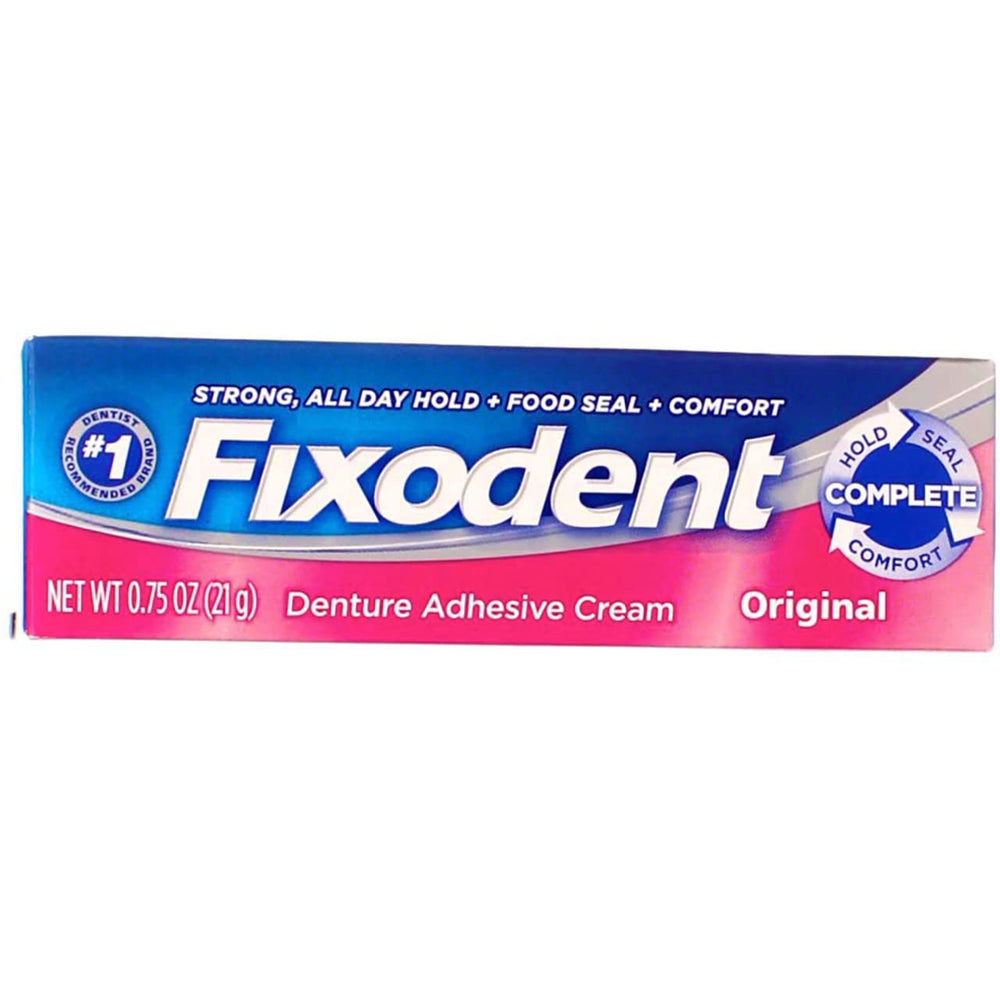 Fixodent Original Denture Adhesive Cream 0.75 oz tube with precision tip