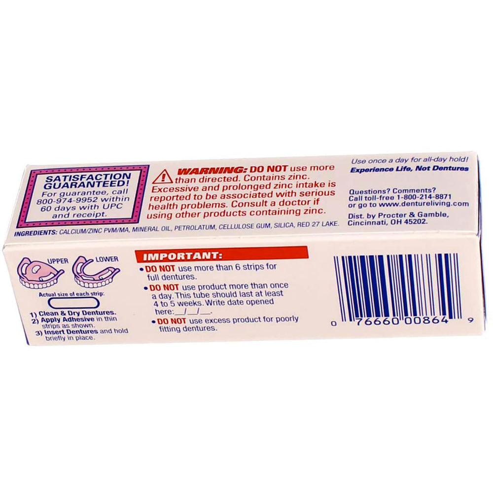 Fixodent Original 6-pack carton and tubes
