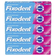 Close-up of Fixodent Original 68g tubes