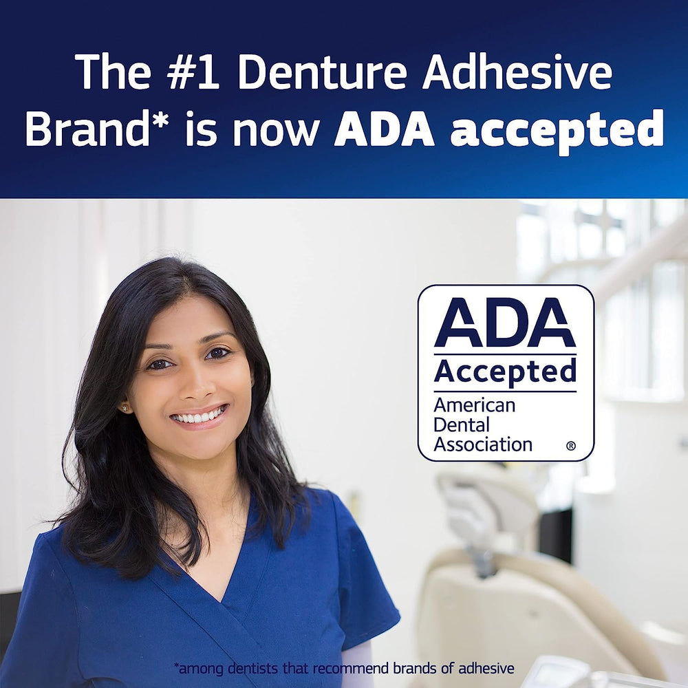 Packaging display of Fixodent Original Secure Denture Adhesive