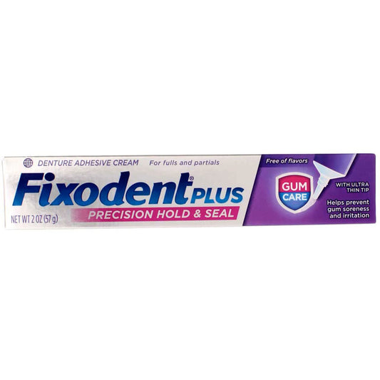 Tube of Fixodent Plus Denture Adhesive Cream 2 oz