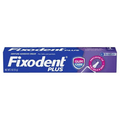 Fixodent Plus Denture Adhesive Cream Gum Care 2 oz Tube Pack of 6