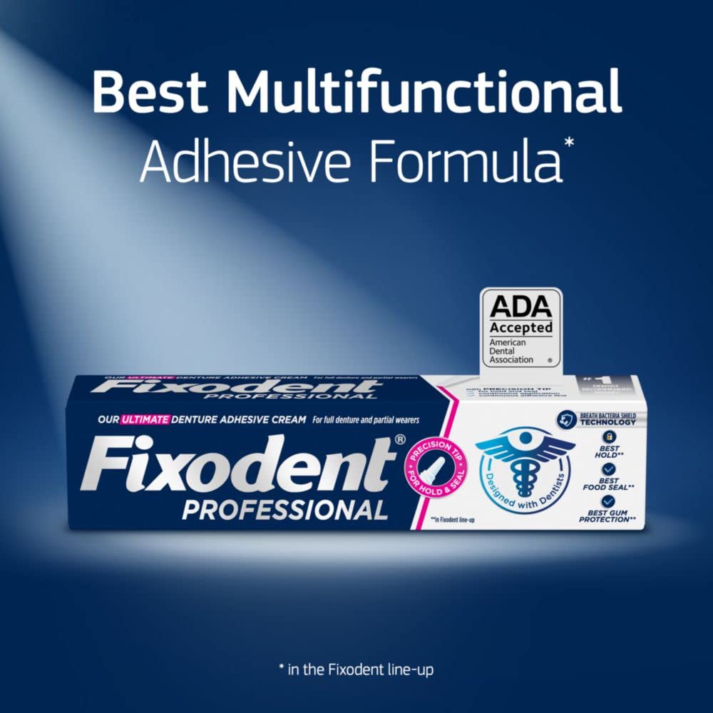 Fixodent Professional Ultimate Denture Adhesive Cream 4-pack packaging image