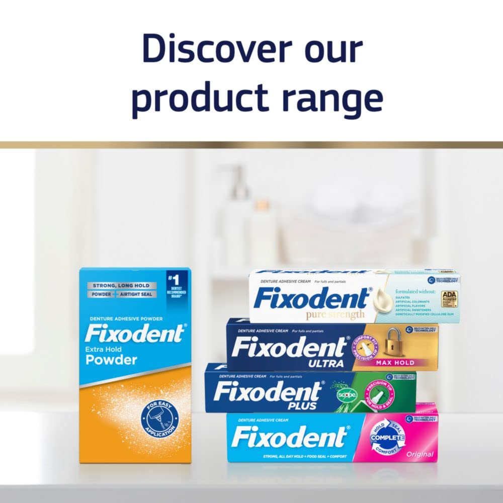 Recyclable carton for Fixodent Pure Strength packaging