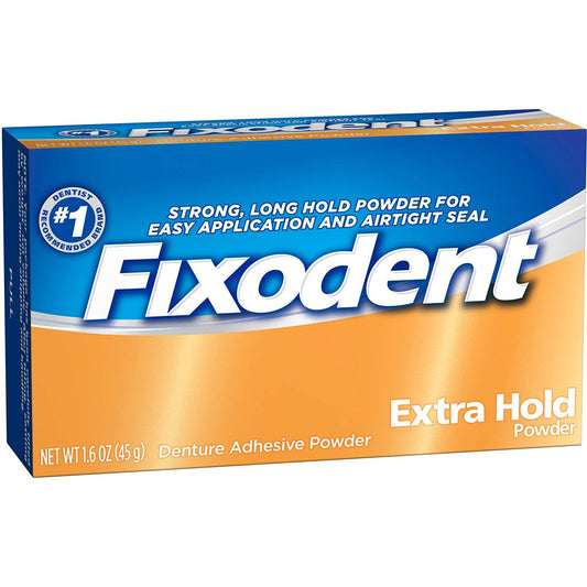 Fixodent Extra Hold Denture Adhesive Powder 1.6 oz