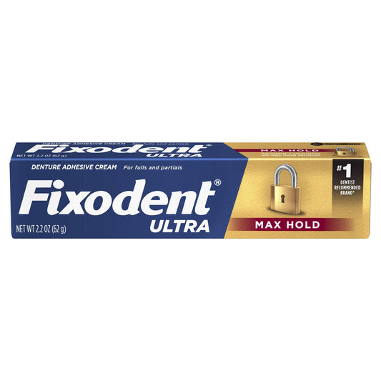 Fixodent Ultra Max Hold Denture Adhesive 7-pack packaging