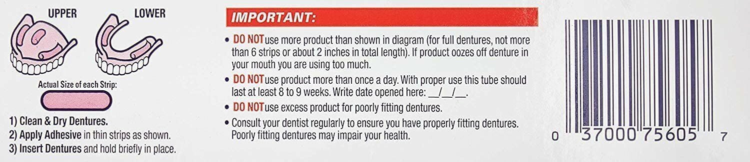 Applying Fixodent Ultra Max Hold adhesive to dentures