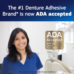 Denture securely held with Fixodent Ultra Max Hold