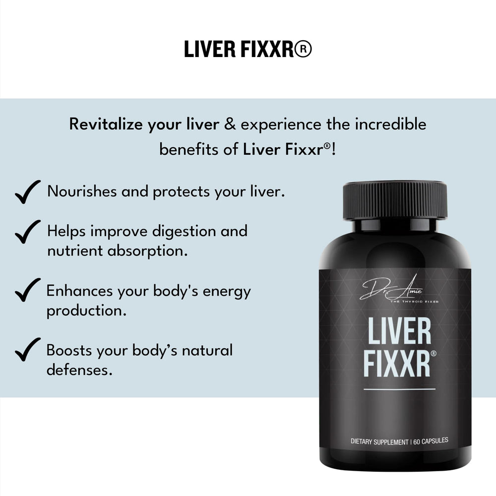 Close-up of Fixxr Liver bottle label