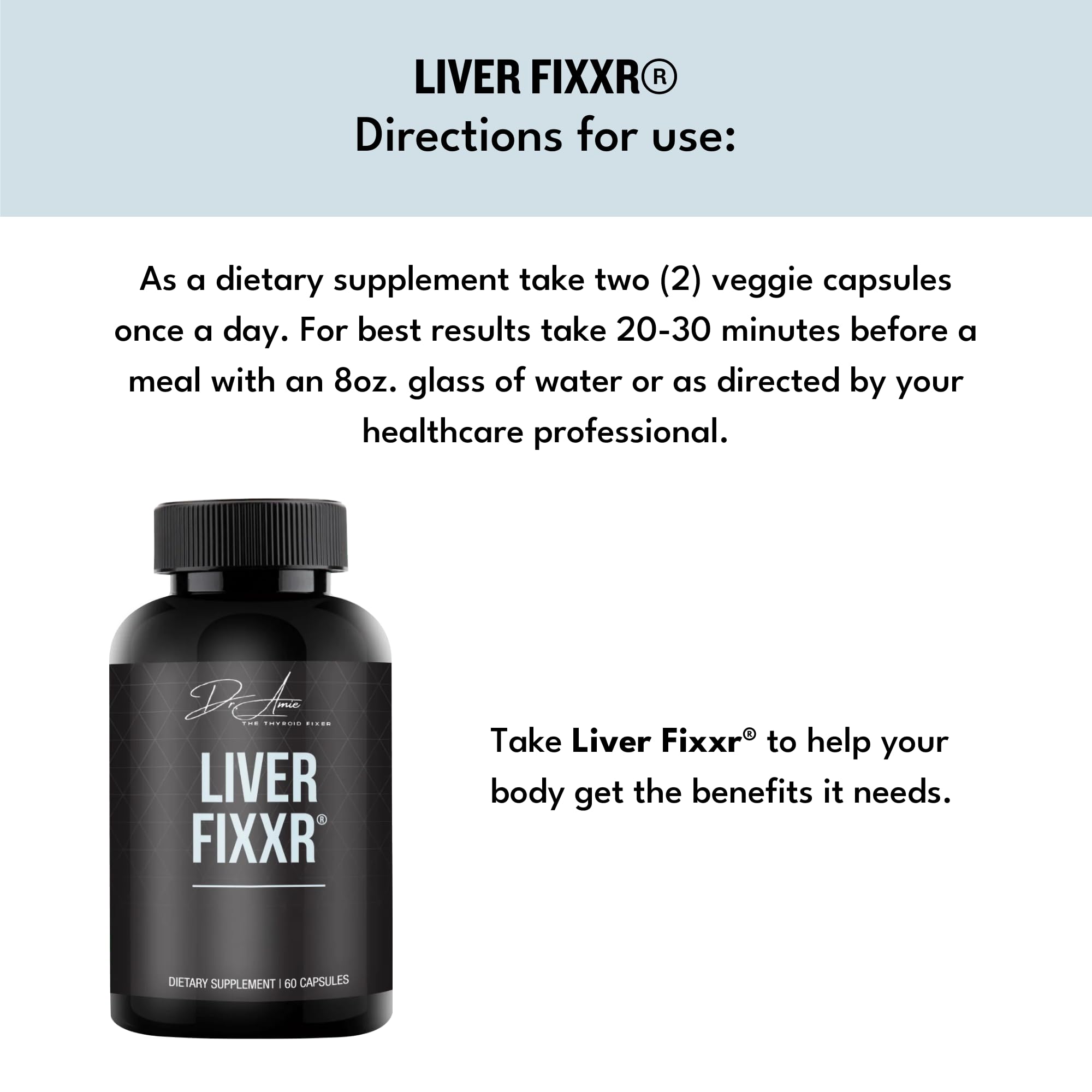 Capsules with a glass of water representing energy and vitality