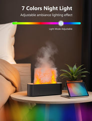 7 color-changing LED flame modes