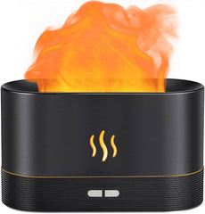 Front view of Flame Air Diffuser Humidifier in black