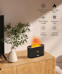 Side view of Flame Air Diffuser Humidifier in black