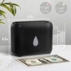 Black 200ml essential oil diffuser on a desk