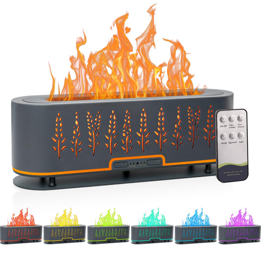 Wheat-gray flame diffuser with a 200ml water tank - front view