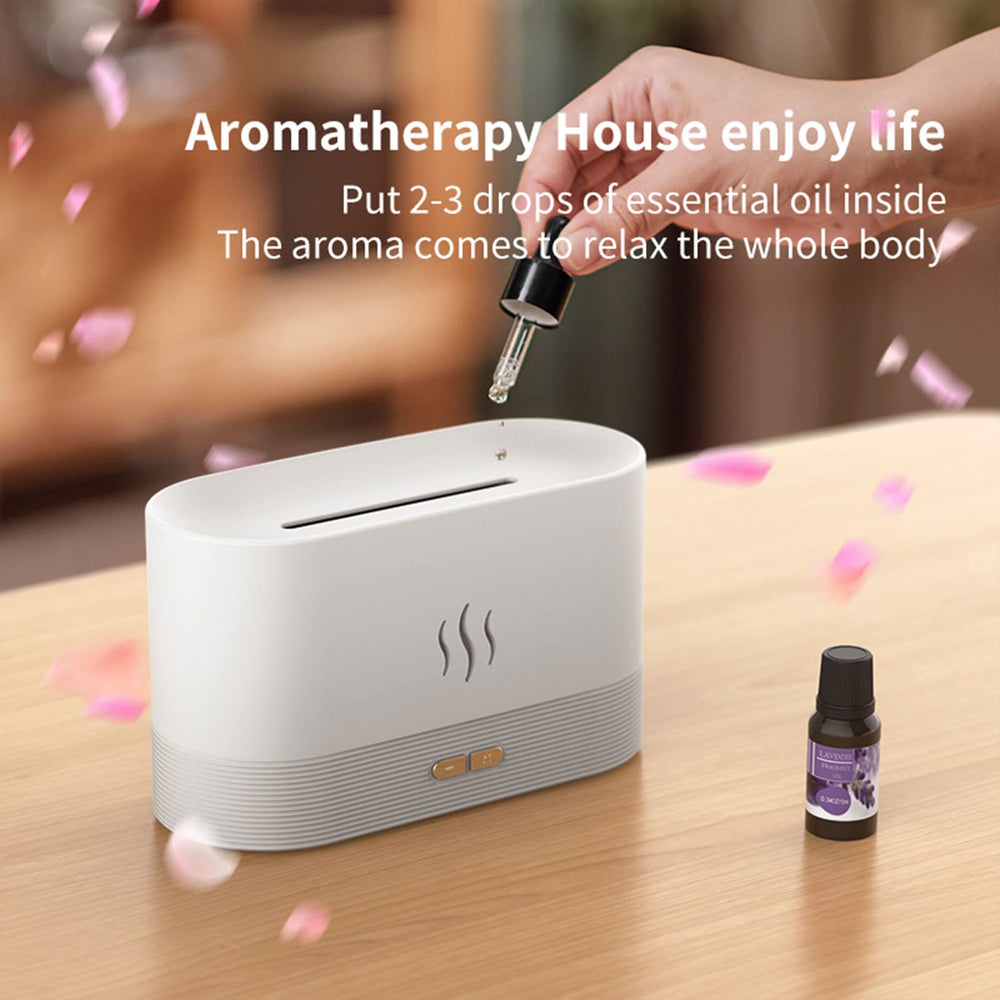 Aromatherapy diffuser and humidifier in a living room