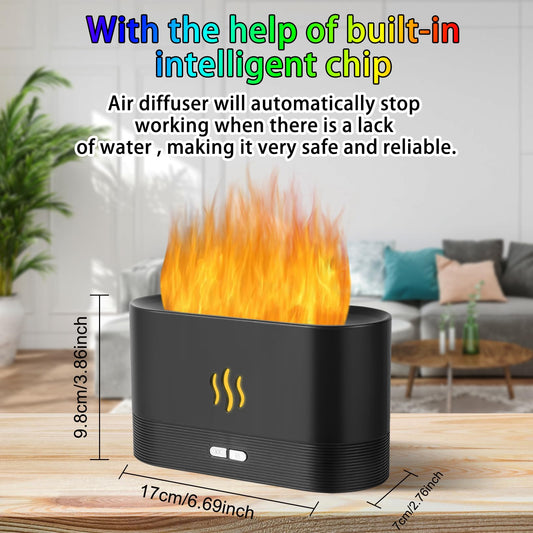 Black Flame Diffuser Humidifier - side view