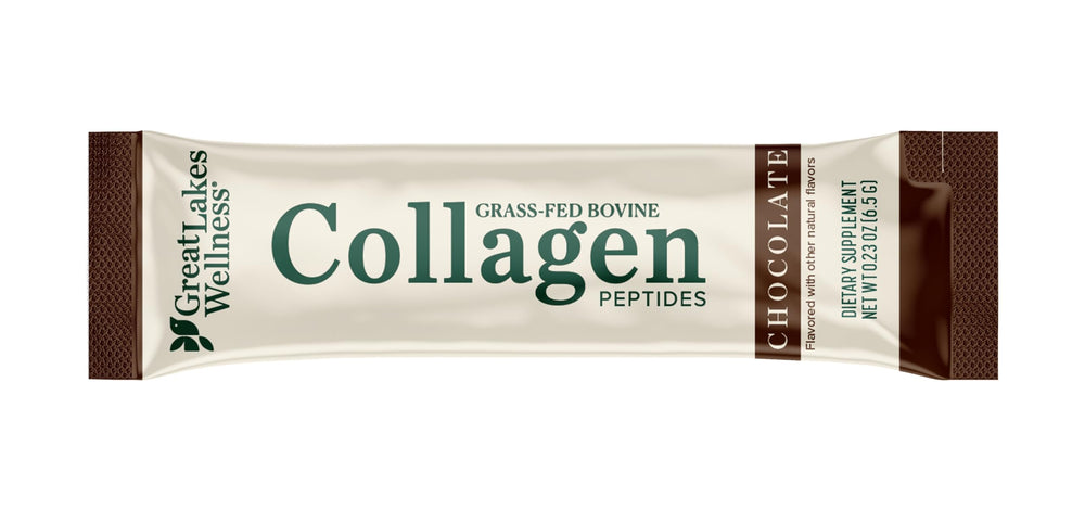 Flavored collagen powder added to coffee