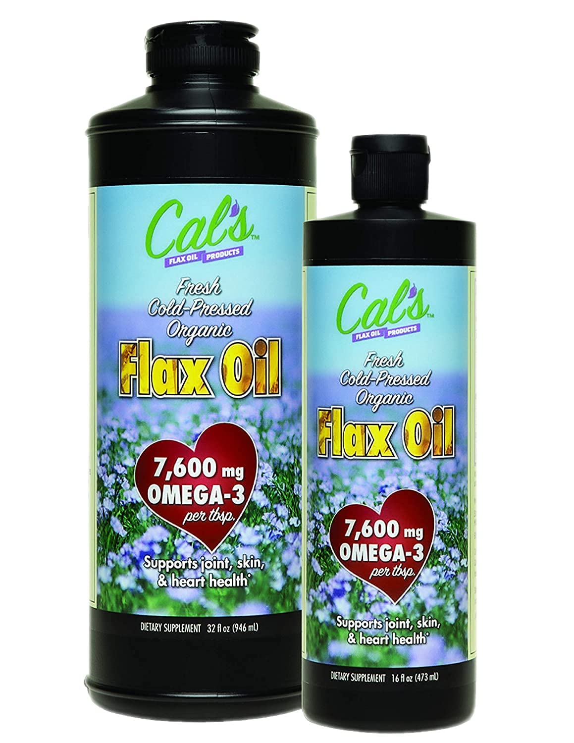 Flax Oil being poured from bottle into a spoon