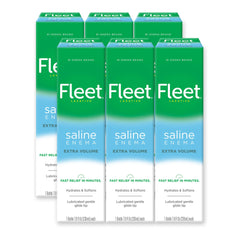 Fleet laxative saline enema 7.8 oz pack6 bottles highlighting convenient, multi-pack relief.