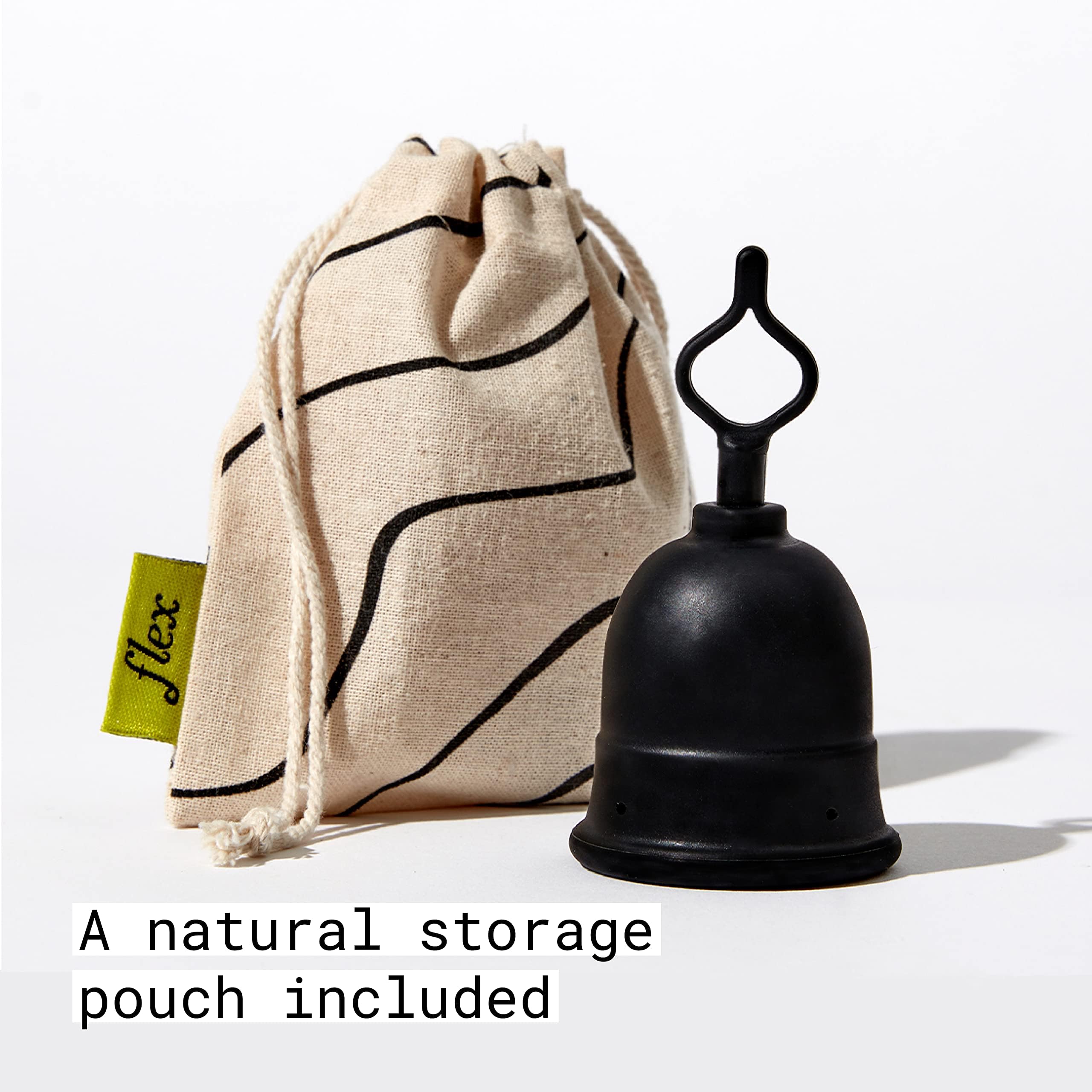 FLEX Flex Cup Starter Kit beginner-friendly removal visually demonstrated in marketing image.