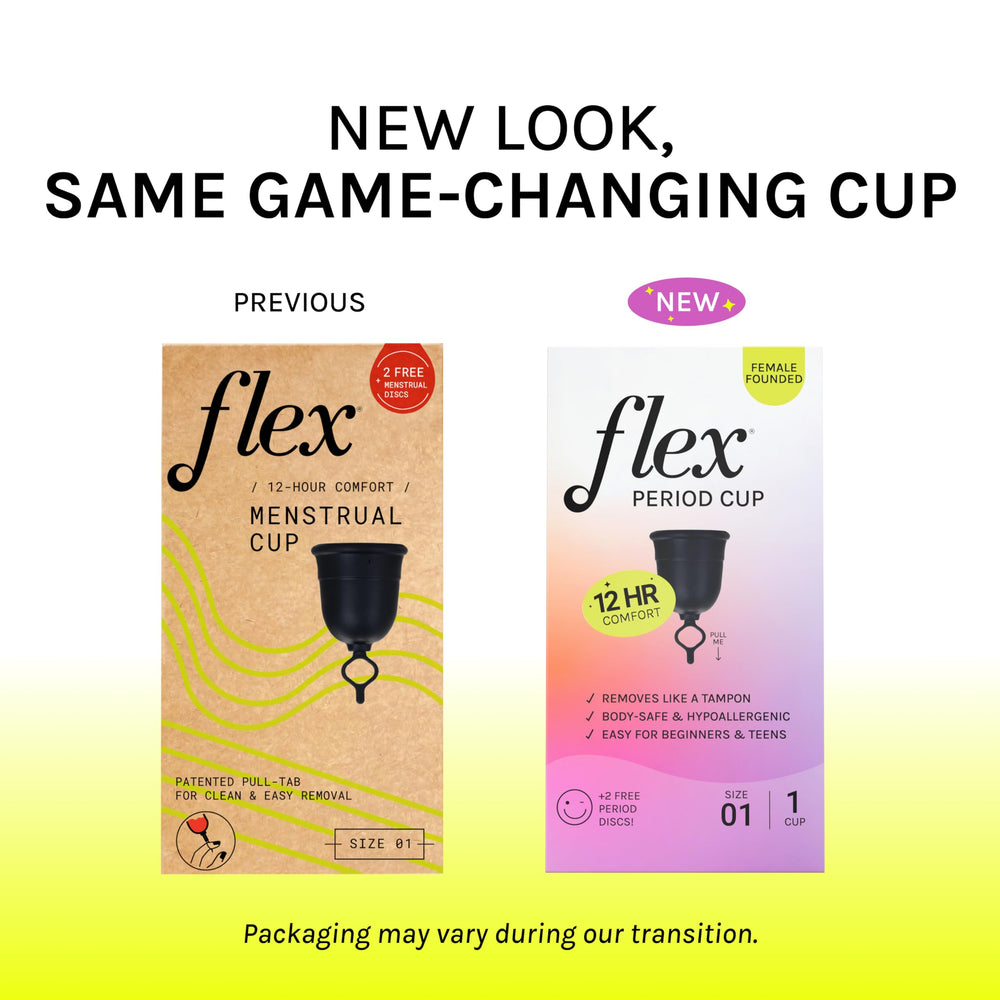 Flex Cup pull-tab detail eases removal for beginners.