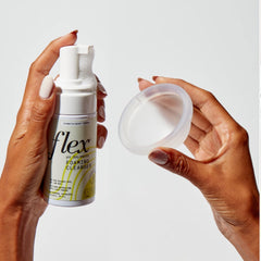 FLEX disc insertion notch highlighted for precise placement during use