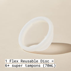 Close-up of Flex Reusable Disc rim highlights secure seal.