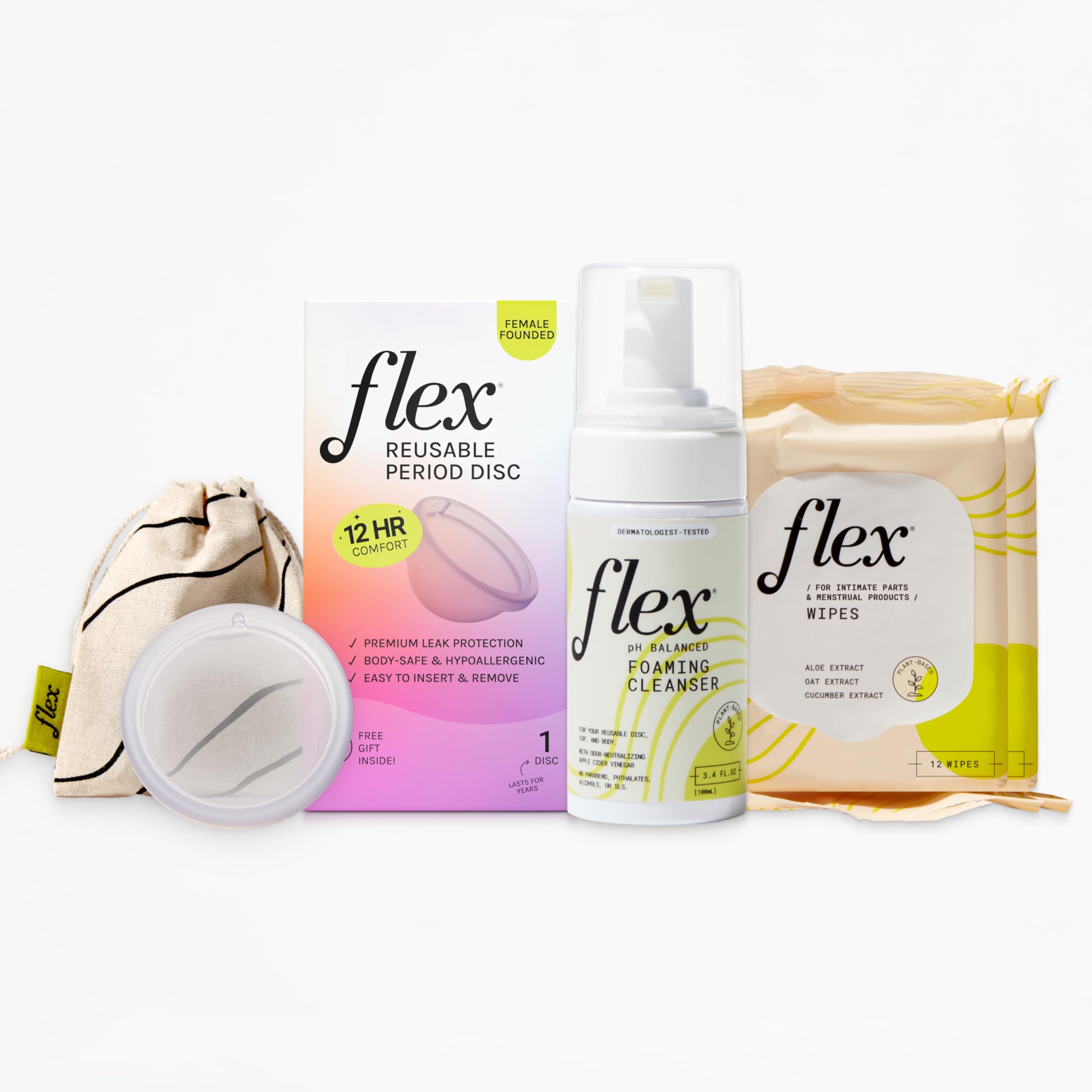FLEX reusable disc starter bundle with components for confident insertion and cleanup