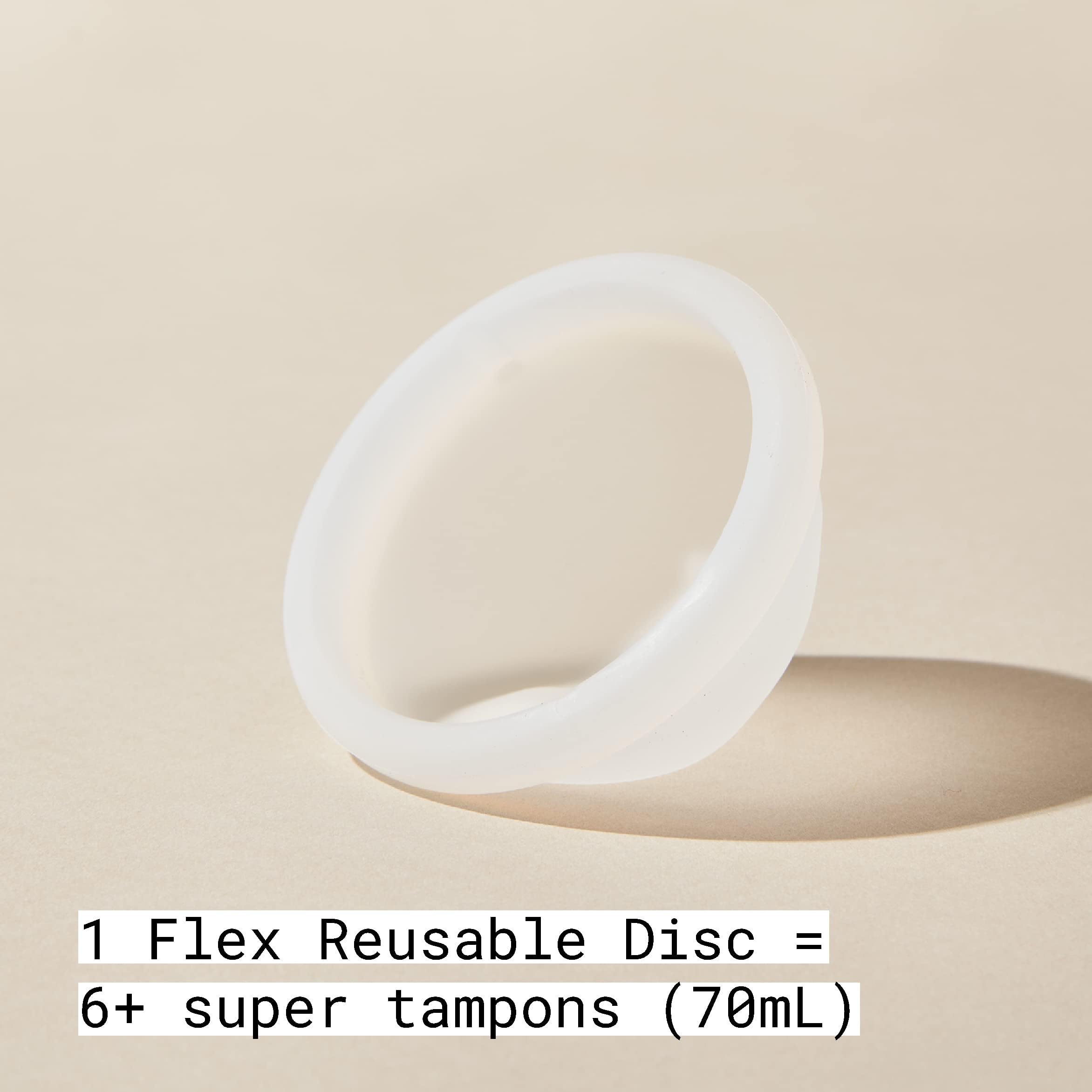 FLEX wash foaming cleanser bottle beside disc for gentle, skin-friendly cleaning