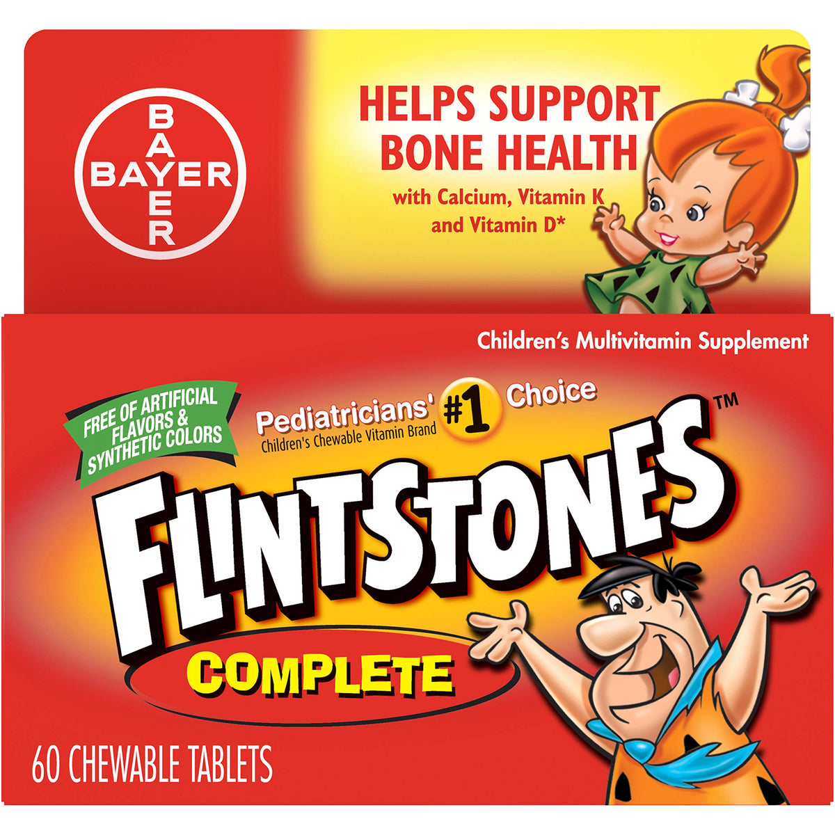 Flintstones Complete Multivitamin Chewables bottle with 60 tablets