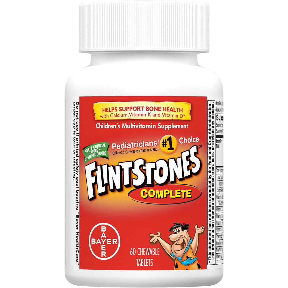 Assorted fruity flavored Flintstones vitamins for kids
