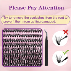 Flomitta Lash Clusters Kit glue with water resistance for longer wear.