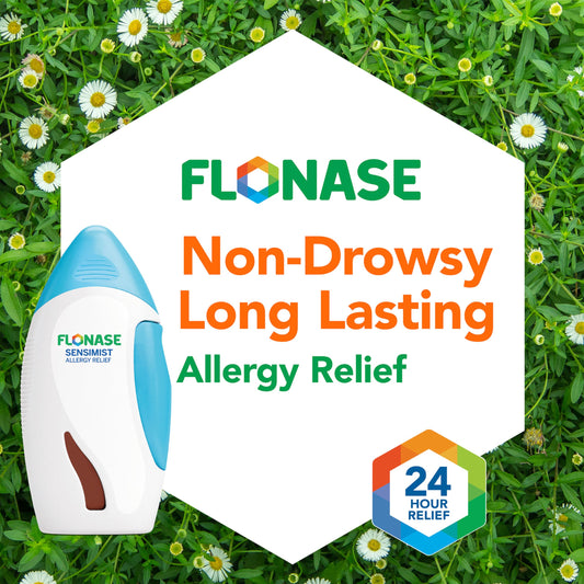 Flonase Sensimist bottle priming demonstrates ready-to-use dosing for accurate application