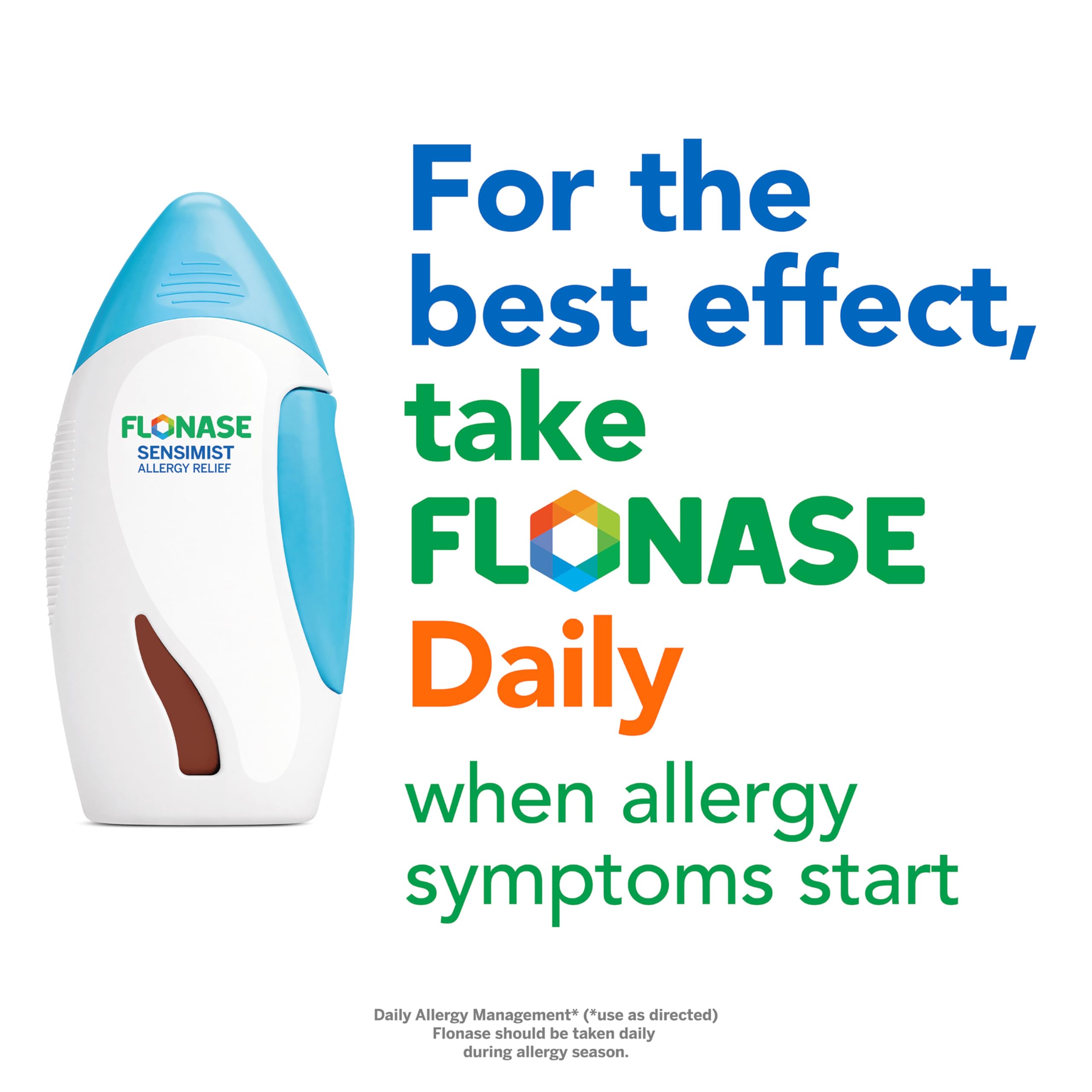 Flonase Sensimist nasal spray demonstrates congestion relief for busy mornings