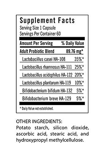 Front view of Flora Adults Probiotic bottle