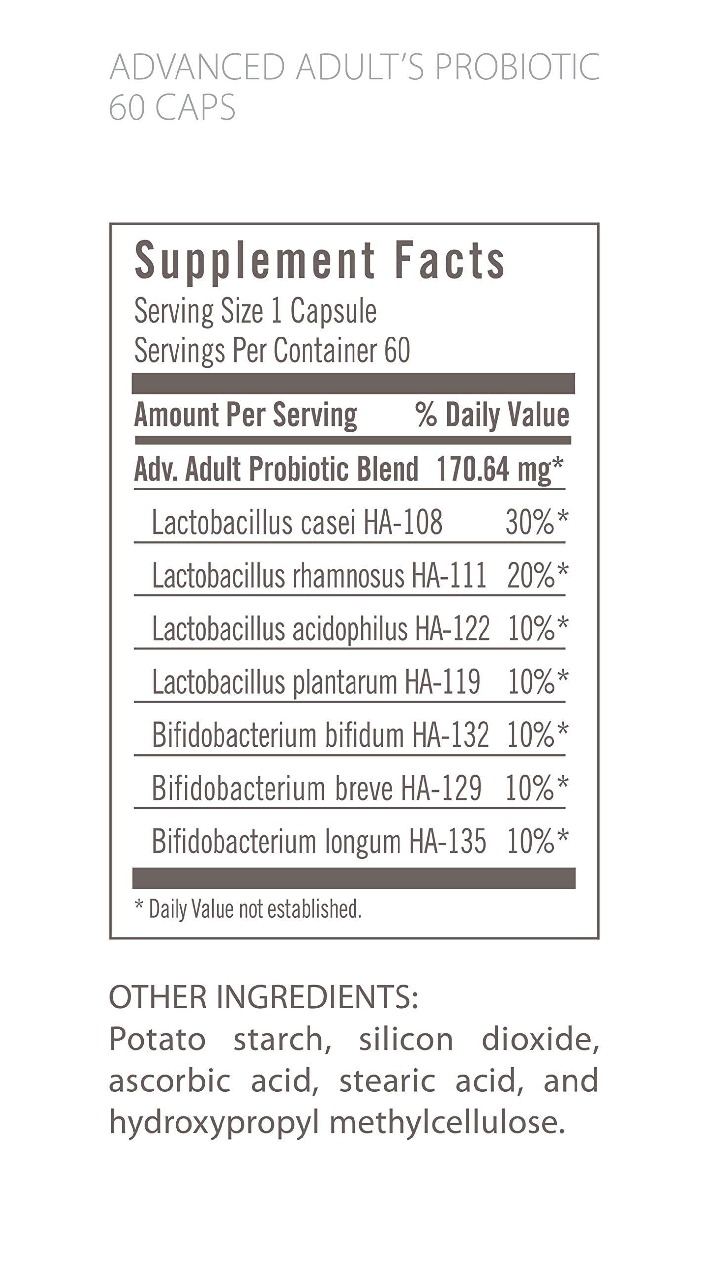 Close-up of probiotic capsules highlighting 34 Billion CFU and 7 senior strains
