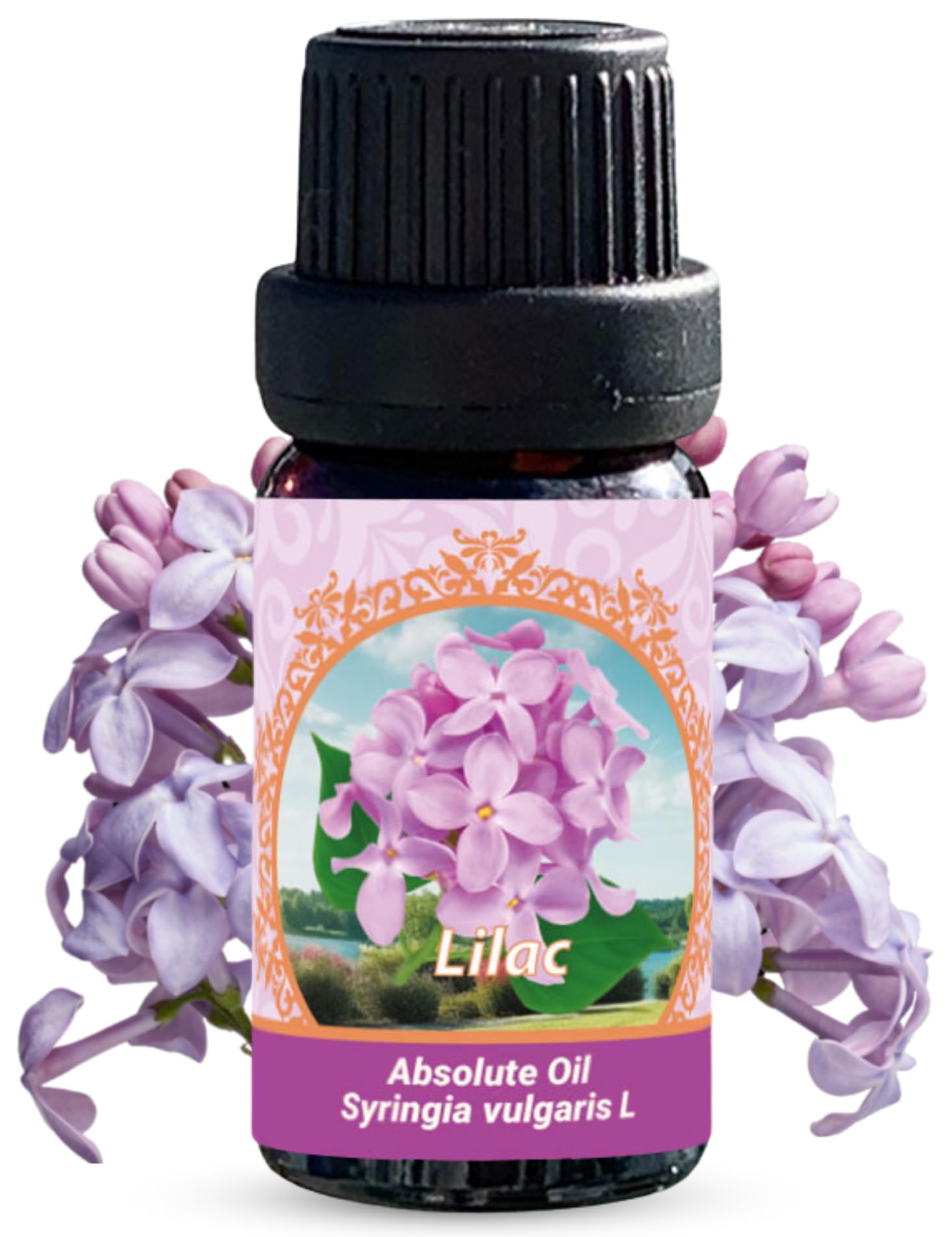 Flora Aromatics Lilac Absolute Oil bottle for diffusion and mood enhancement