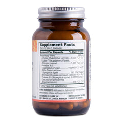 Vegetarian capsules with Flora Daily Maintenance Digestive Enzymes label