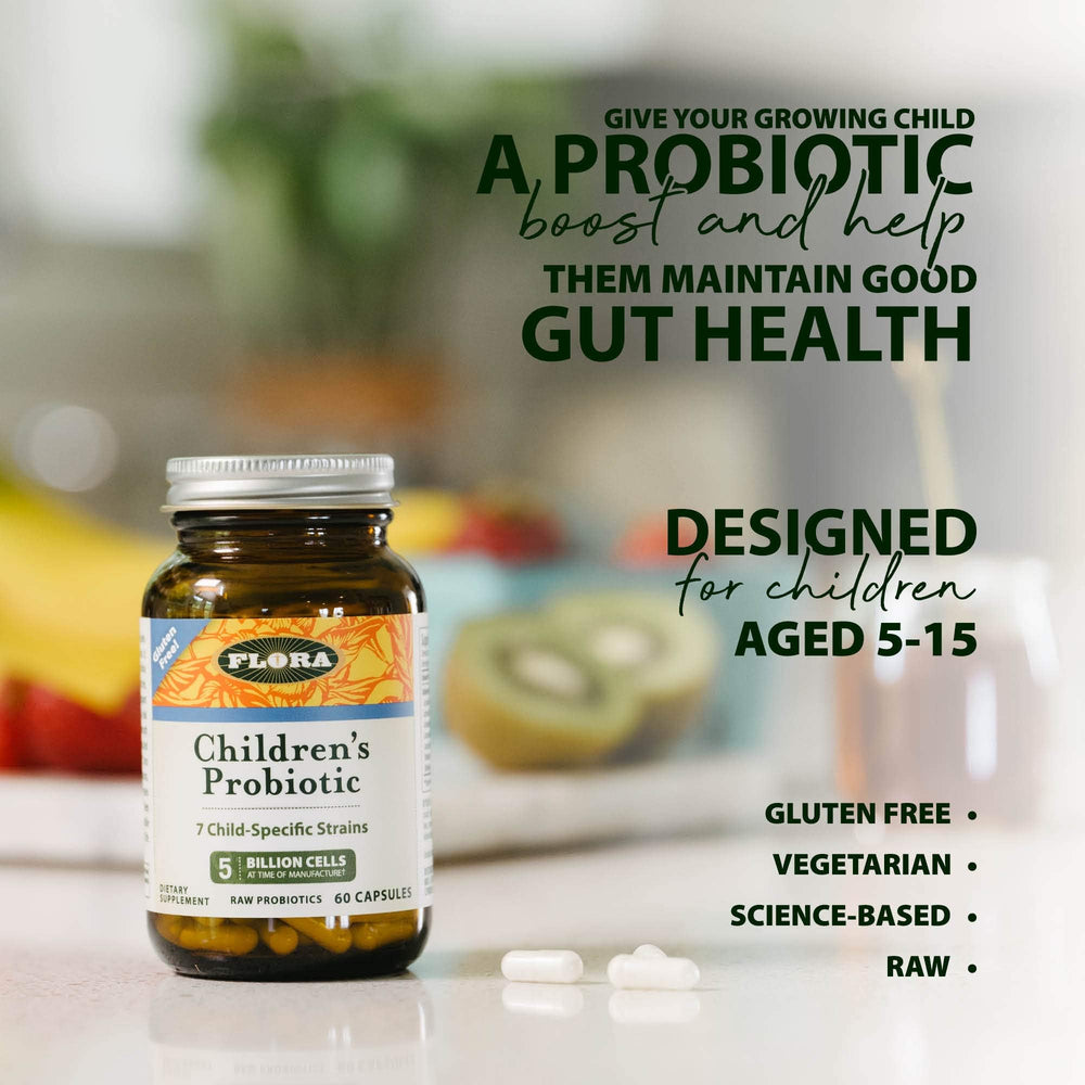 Illustration of gut health and immune support for kids