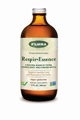 Flora Respir-Essence 17 oz glass bottle on white background