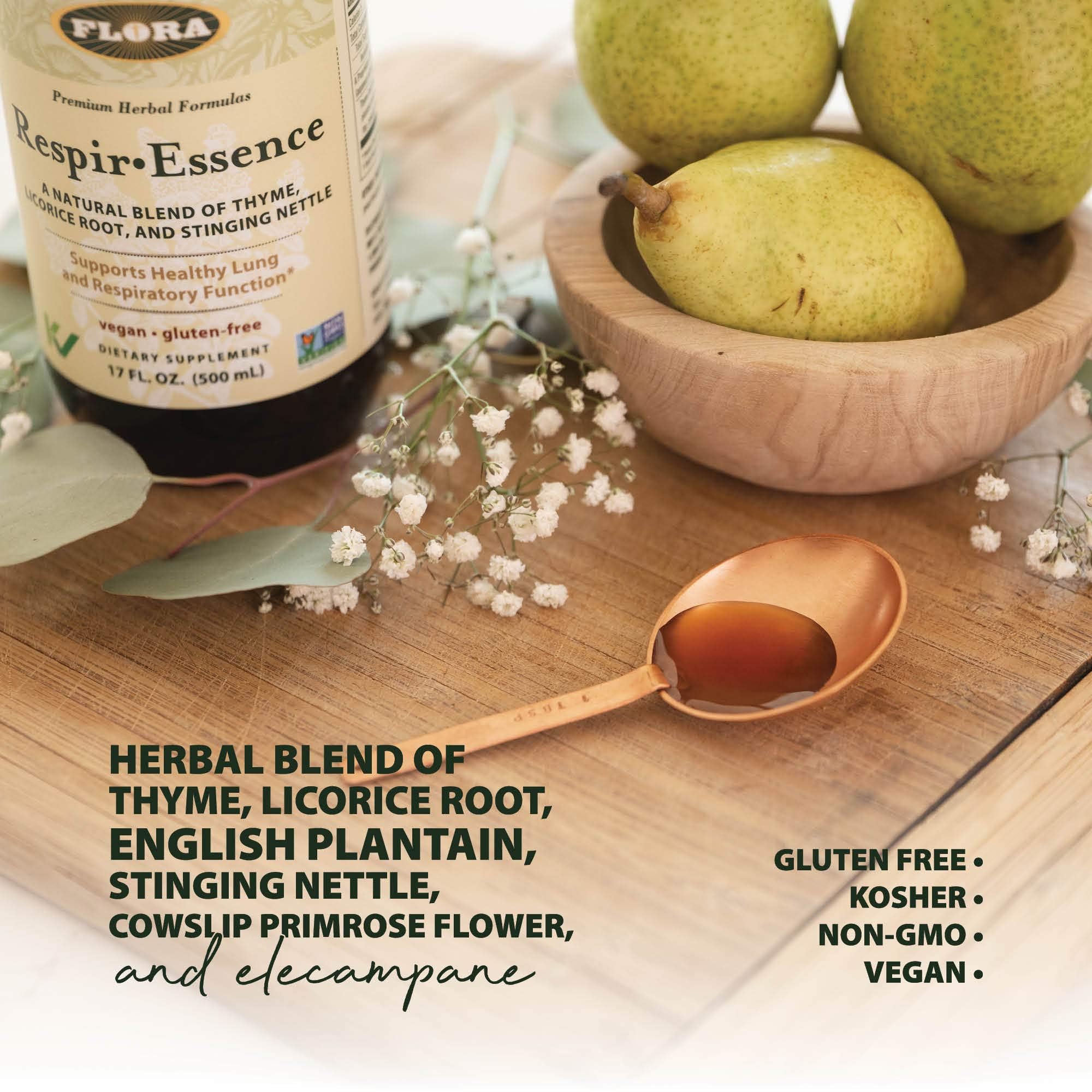 Close-up of thyme and licorice root used in Respir-Essence