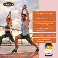 Vegetarian probiotic capsules inside bottle