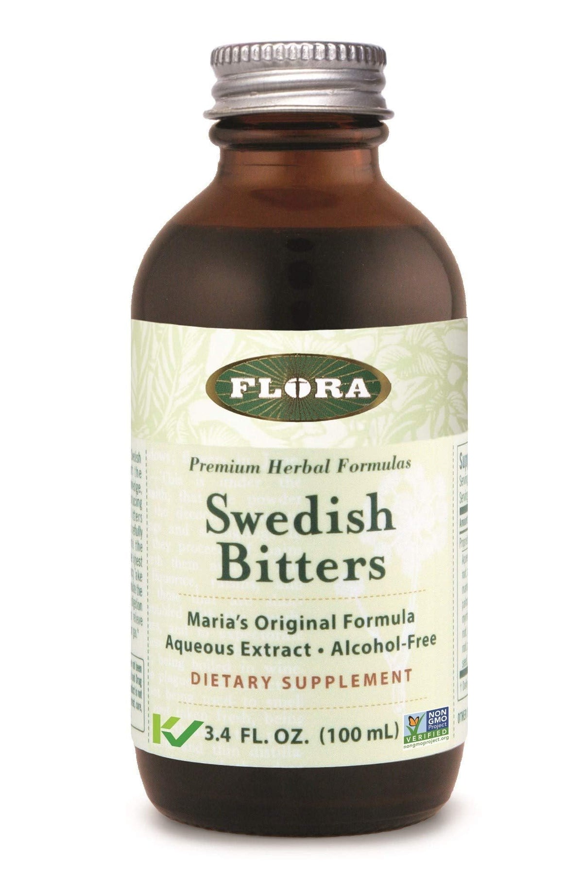 Flora Swedish Bitters bottle front view